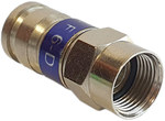 F-type compression coaxial connector for RG 6 tc'F 6D cables